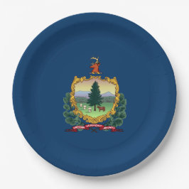 Staatsflagge von Vermont Pappteller