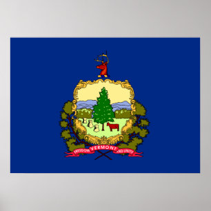 Staatsflagge von Vermont Poster