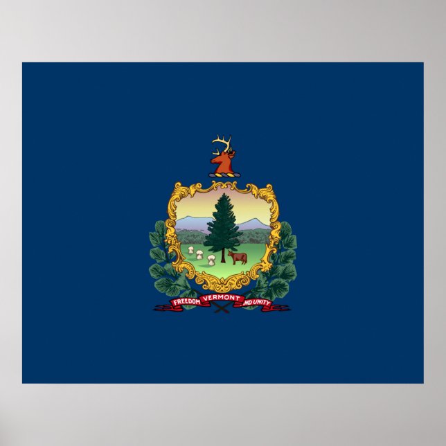Staatsflagge von Vermont Poster (Vorne)