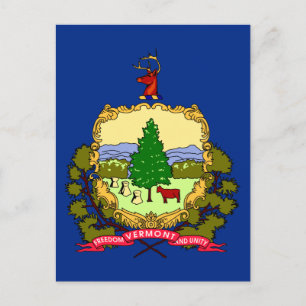 Staatsflagge von Vermont Postkarte