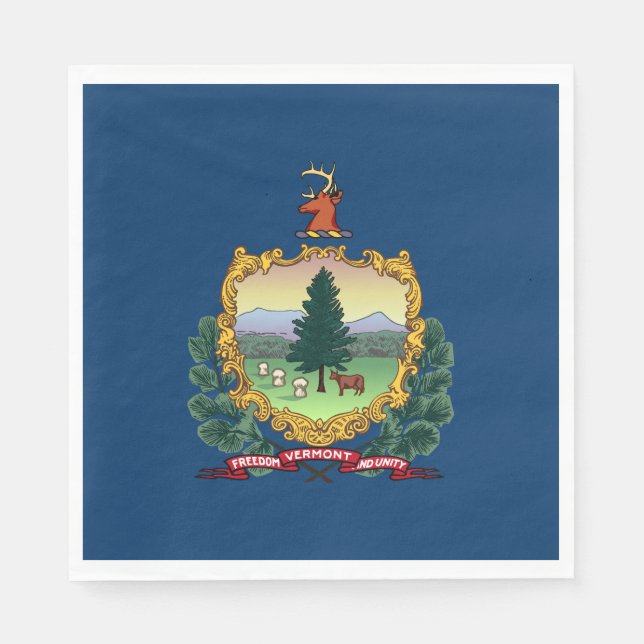 Staatsflagge von Vermont Serviette (Vorderseite)