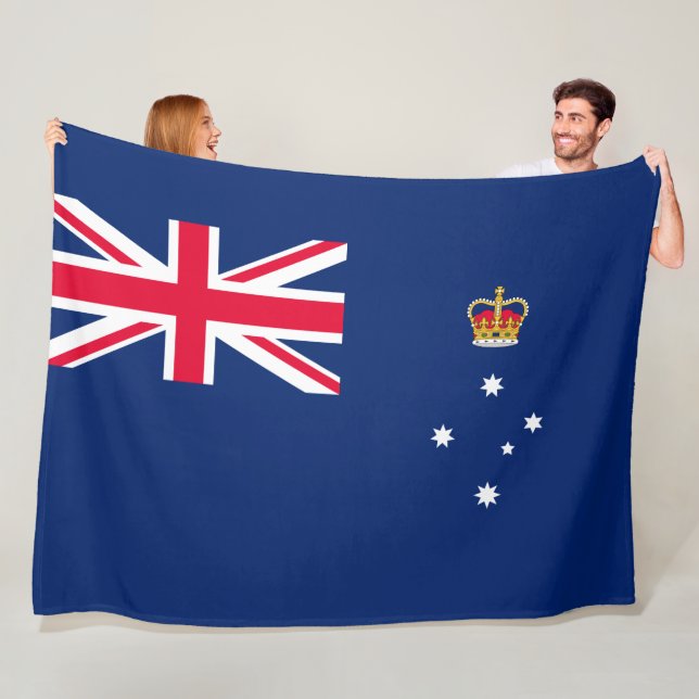 Staatsflagge von Victoria (Australien) Fleecedecke (Beispiel)