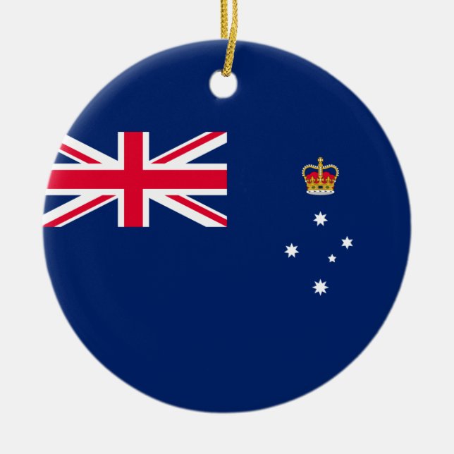 Staatsflagge von Victoria (Australien) Keramik Ornament (Vorne)