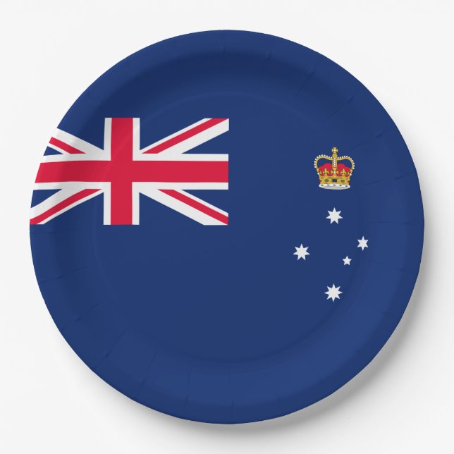 Staatsflagge von Victoria (Australien) Pappteller (Vorderseite)