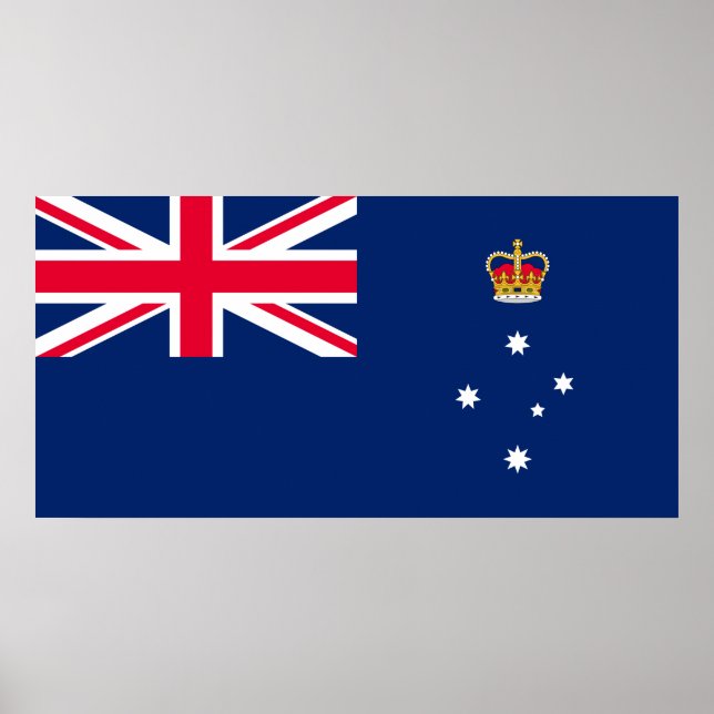 Staatsflagge von Victoria (Australien) Poster (Vorne)