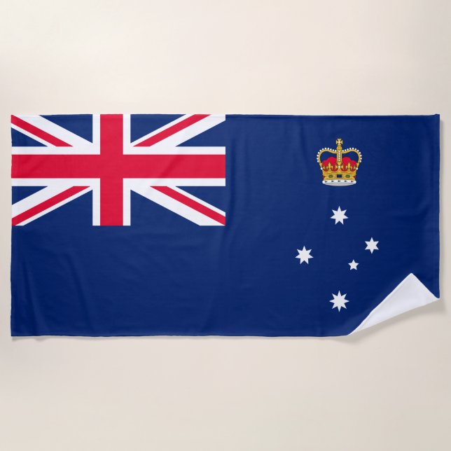Staatsflagge von Victoria (Australien) Strandtuch (Vorderseite)