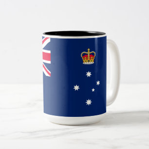 Staatsflagge von Victoria (Australien) Zweifarbige Tasse
