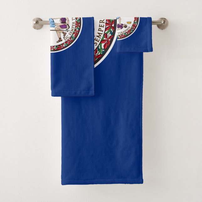 Staatsflagge von Virginia Badhandtuch Set (Insitu)