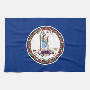 Staatsflagge von Virginia Geschirrtuch