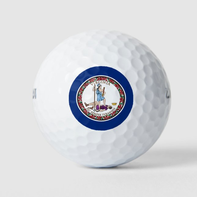 Staatsflagge von Virginia Golfball (Vorderseite)