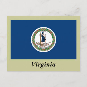 Staatsflagge von Virginia Postkarte