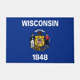 Staatsflagge von Wisconsin Fußmatte