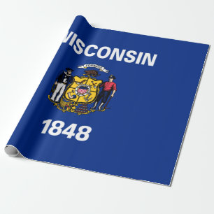 Staatsflagge von Wisconsin Geschenkpapier