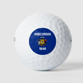 Staatsflagge von Wisconsin Golfball