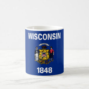 Staatsflagge von Wisconsin Kaffeetasse