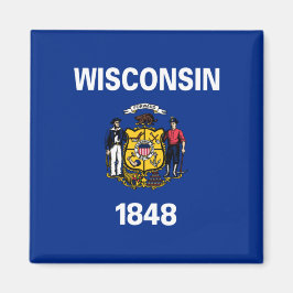 Staatsflagge von Wisconsin Magnet