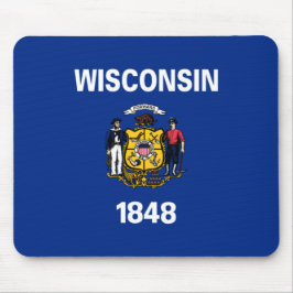 Staatsflagge von Wisconsin Mousepad