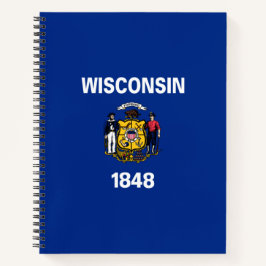 Staatsflagge von Wisconsin Notizbuch