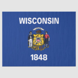 Staatsflagge von Wisconsin Seidenpapier