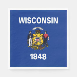 Staatsflagge von Wisconsin Serviette