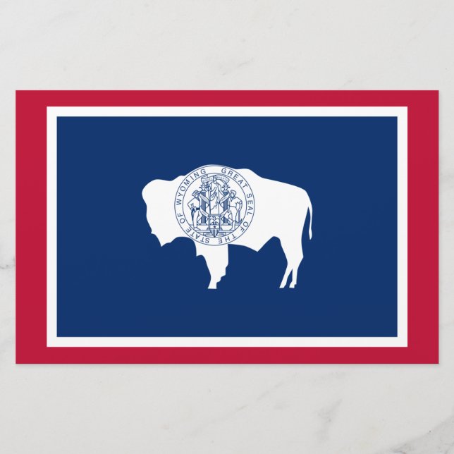 Staatsflagge von Wyoming Briefpapier (Vorderseite)