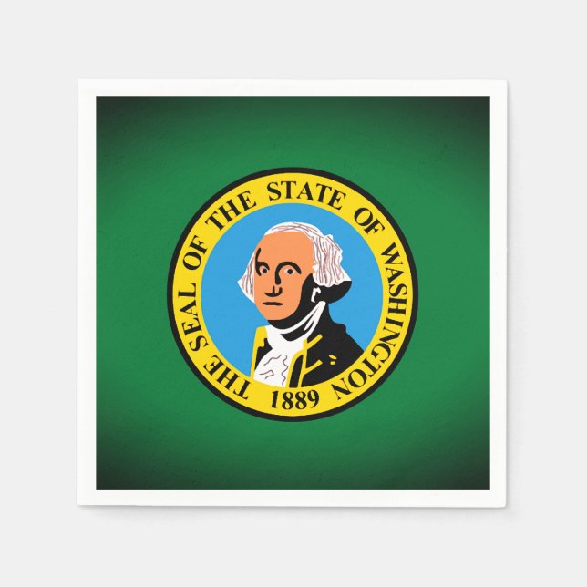 Staatsflagge Washington Staat Paper Party Napkins Serviette (Vorderseite)