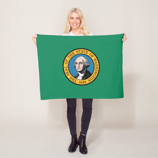 Staatsflagge Washington, USA Fleecedecke (Beispiel)