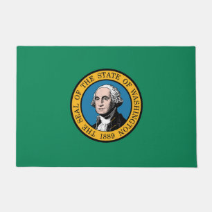 Staatsflagge Washington, USA Fußmatte