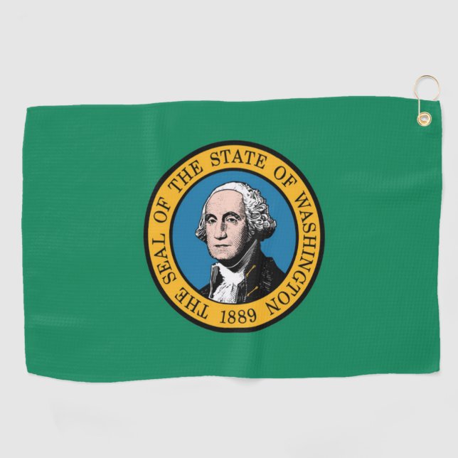 Staatsflagge Washington, USA Golfhandtuch (Horizontal)