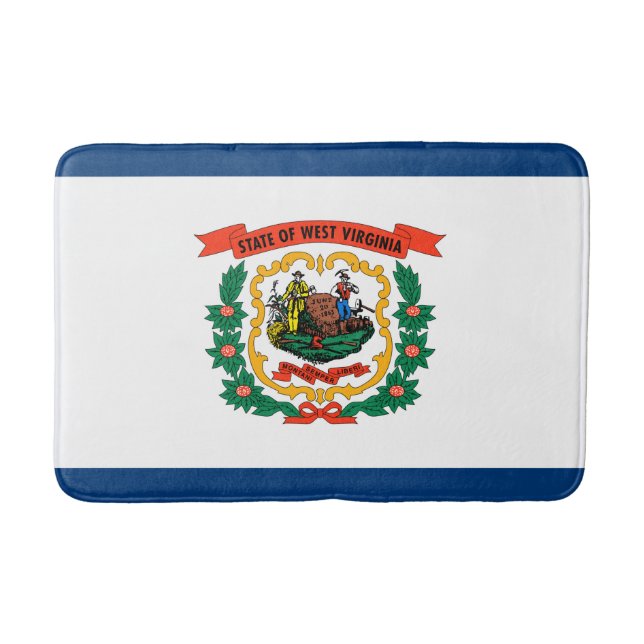 Staatsflagge West Virginia Badematte (Vorderseite)
