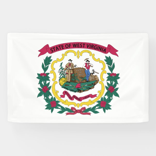 Staatsflagge West Virginia Banner (Horizontal)