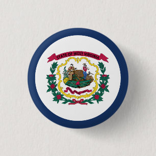 Staatsflagge West Virginia Button