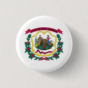 Staatsflagge West Virginia Button