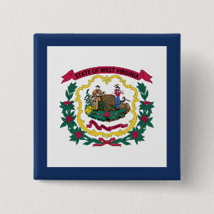 Staatsflagge West Virginia Button