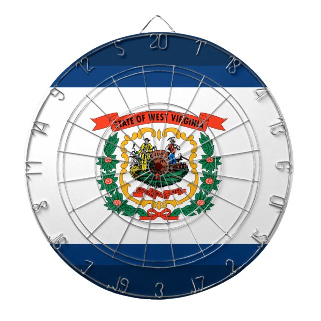 Staatsflagge West Virginia Dartscheibe (vorne)