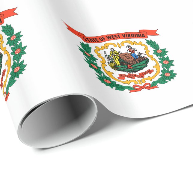 Staatsflagge West Virginia Geschenkpapier (Rolleneckpunkt)