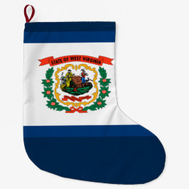 Staatsflagge West Virginia Großer Weihnachtsstrumpf