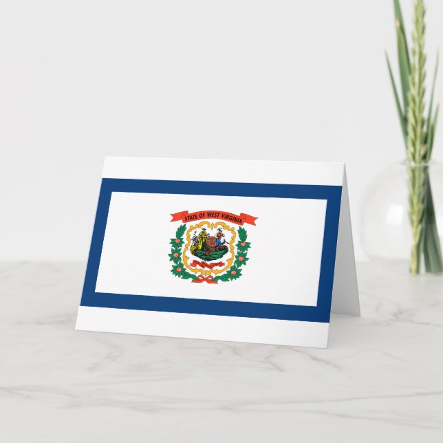 Staatsflagge West Virginia Karte (Vorderseite)