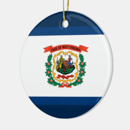 Staatsflagge West Virginia Keramik Ornament