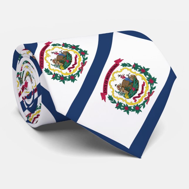 Staatsflagge West Virginia Krawatte (Gerollt)