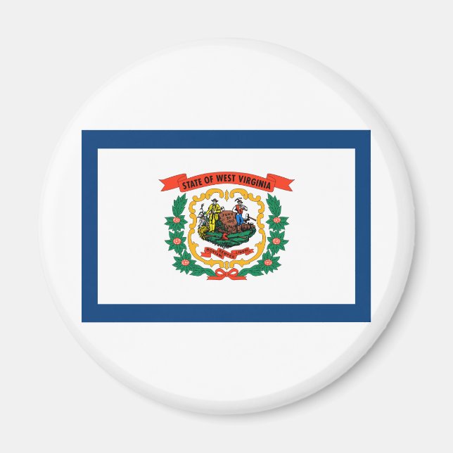 Staatsflagge West Virginia Magnet (Vorne)