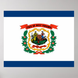Staatsflagge West Virginia Poster