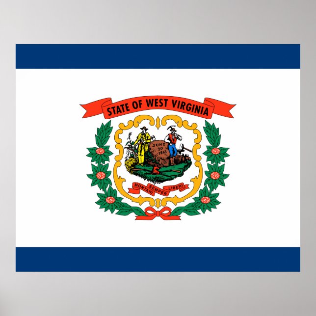 Staatsflagge West Virginia Poster (Vorne)