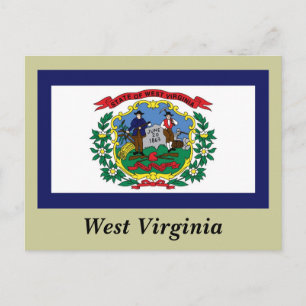 Staatsflagge West Virginia Postkarte