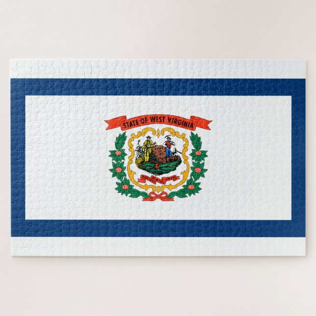 Staatsflagge West Virginia Puzzle (Horizontal)