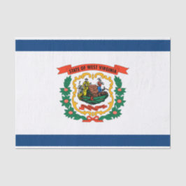 Staatsflagge West Virginia Seidenpapier