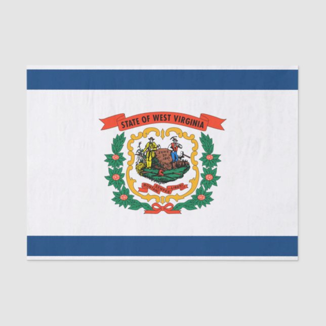 Staatsflagge West Virginia Seidenpapier (Vorderseite)
