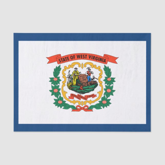 Staatsflagge West Virginia Seidenpapier (Vorderseite)