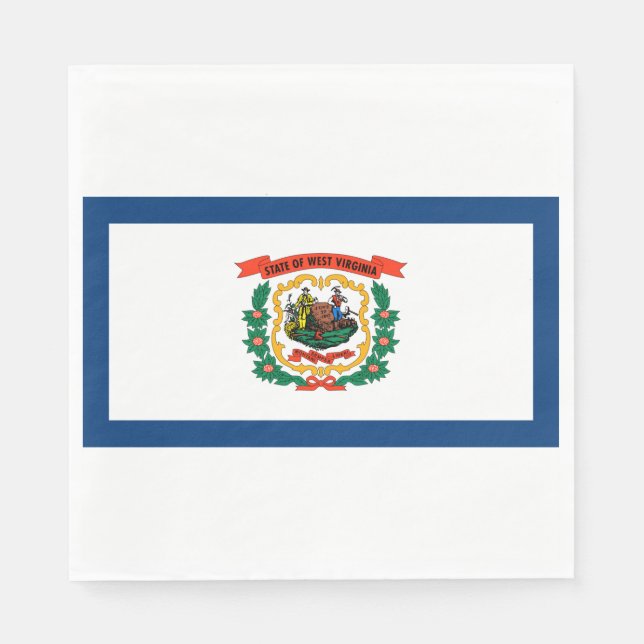 Staatsflagge West Virginia Serviette (Vorderseite)