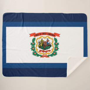 Staatsflagge West Virginia Sherpadecke